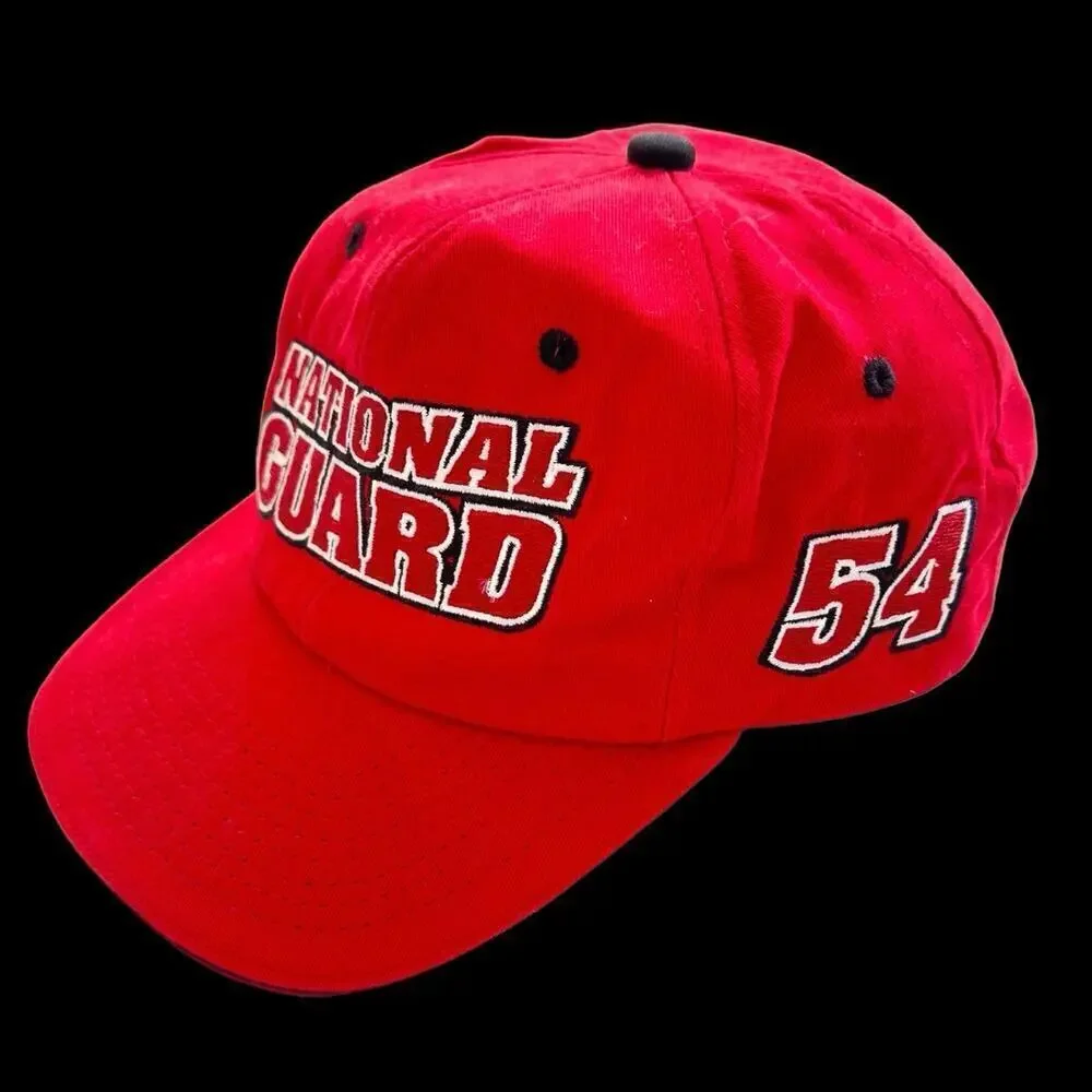 NASCAR Army National Guard #54 Hat Cap Adjustable Red White Blue Legend EC